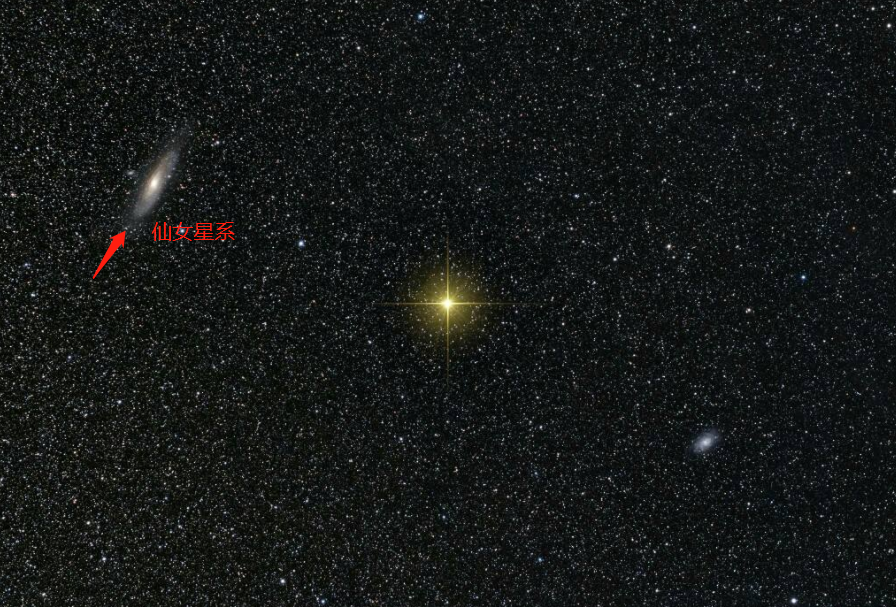 仙女星系在天空位置图片