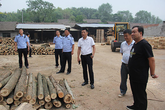 赤壁扎实开展"昆仑5号"行动 整治木材市场