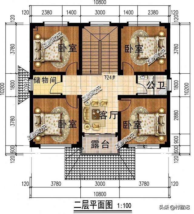 建房说5款造价20万的农村别墅图纸设计