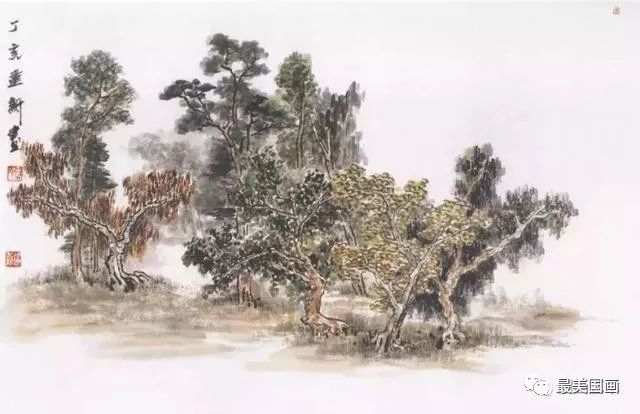 国画技法山水画树木的绘画技法图文详解画树技法步骤详解