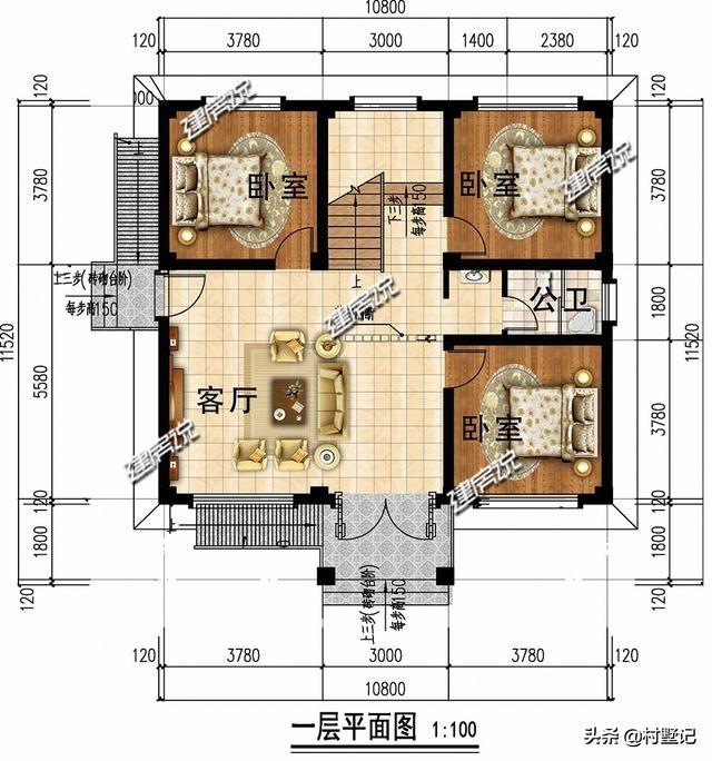 建房说5款造价20万的农村别墅图纸设计