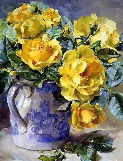 静物花卉油画作品欣赏古典油画静物花卉花卉创意绝伦之美