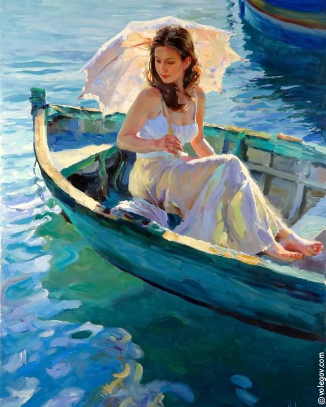 这油画美人真美