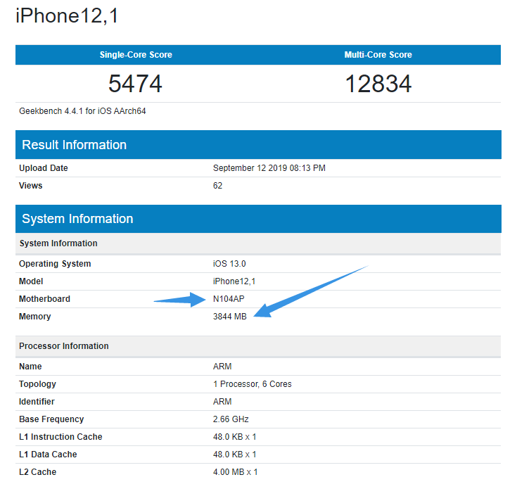 三款iphone11最新跑分电池容量运行内存信息