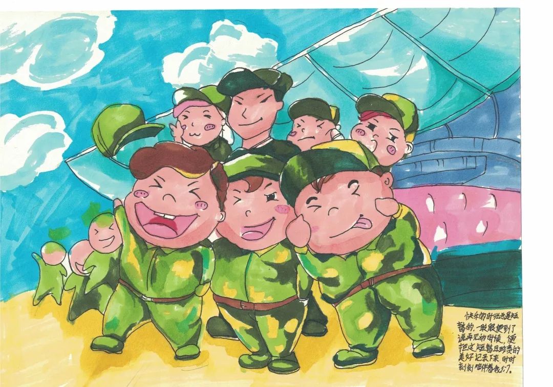 超级赞19萌新手绘军训记录动人瞬间