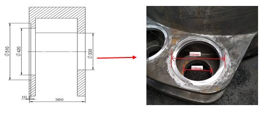 铣刀柄 d315非标反铣刀盘 非标刀座设计图纸实物加工验证及参数零件名