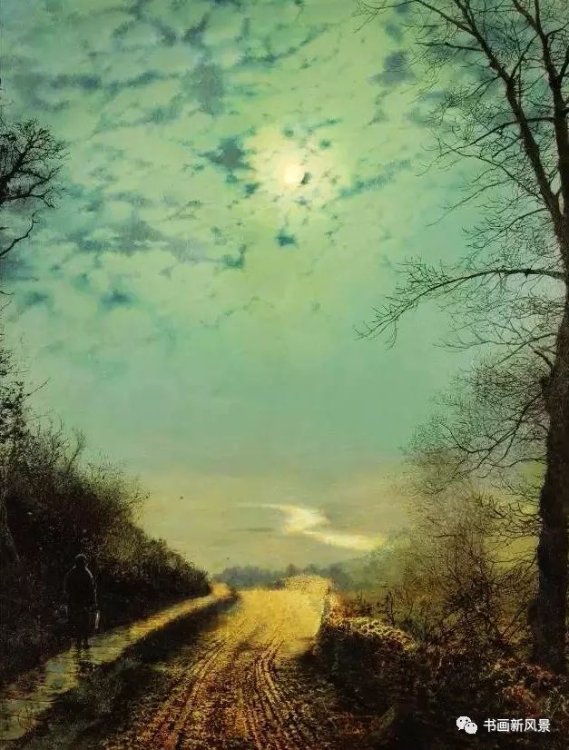 这画中的月光美得醉人!_油画