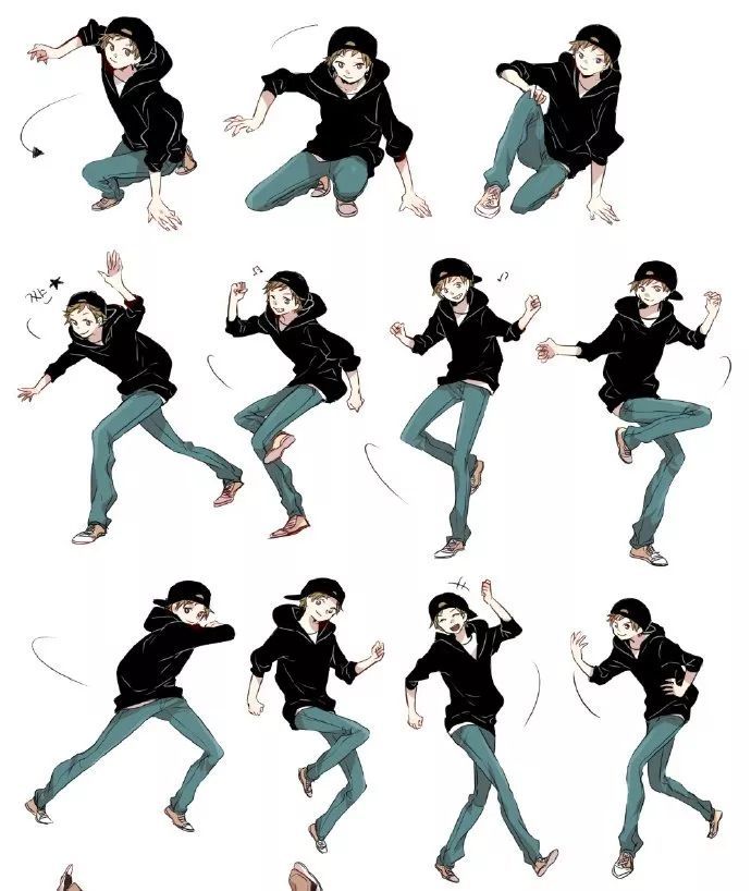 人物动作姿势怎么画?教你如何画好人物动作姿势的画法!_绘画