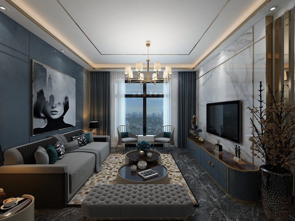 太原西寨社区95平米后现代轻奢风格二居室装修理想生活就应该这样精致