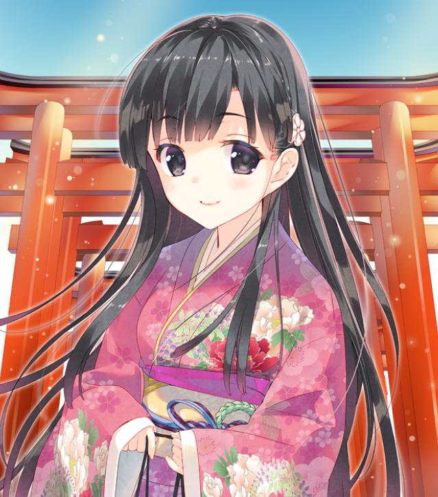 原创和风动漫美图插画:自信十足的华丽美少女,对未来充满了希望!