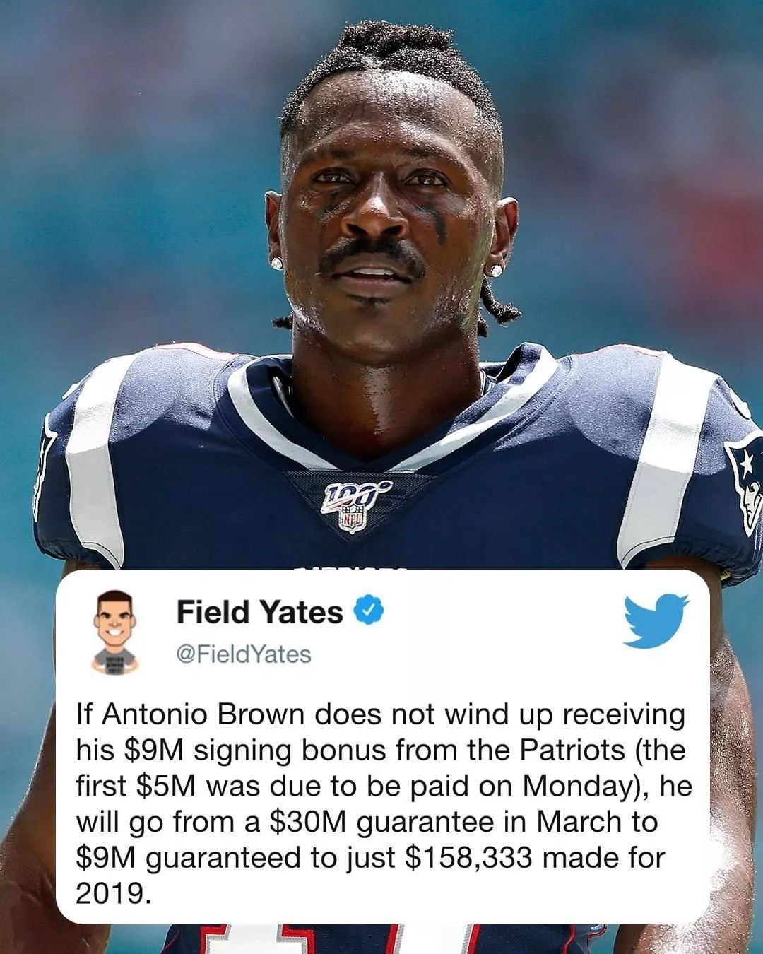 爱国者裁掉外接手安东尼奥-布朗