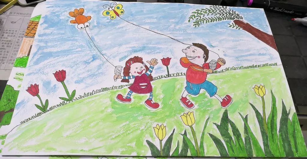 幼儿园创意画我的童年图片