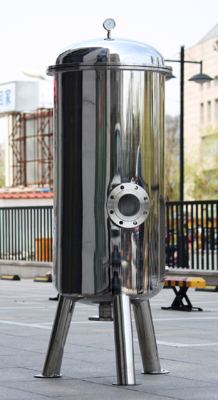 广东大通量滤芯式保安过滤器 不锈钢法兰式40寸过滤器