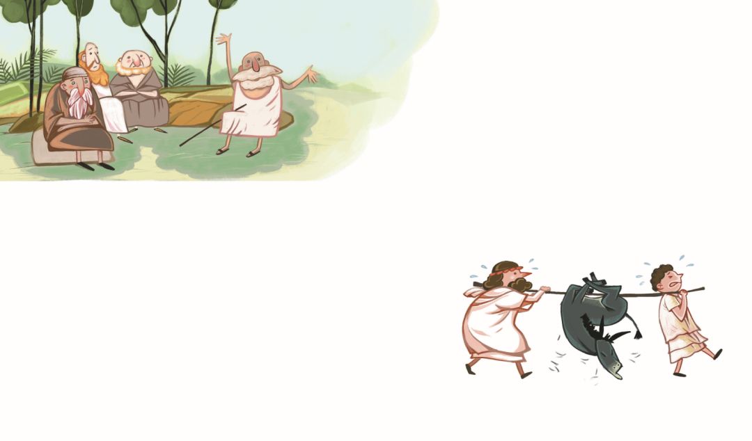 3父子俩抬着驴经过一座桥时,一群人围了过来.