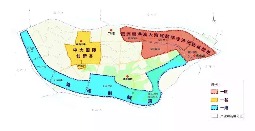 广州海珠区街道划分图图片