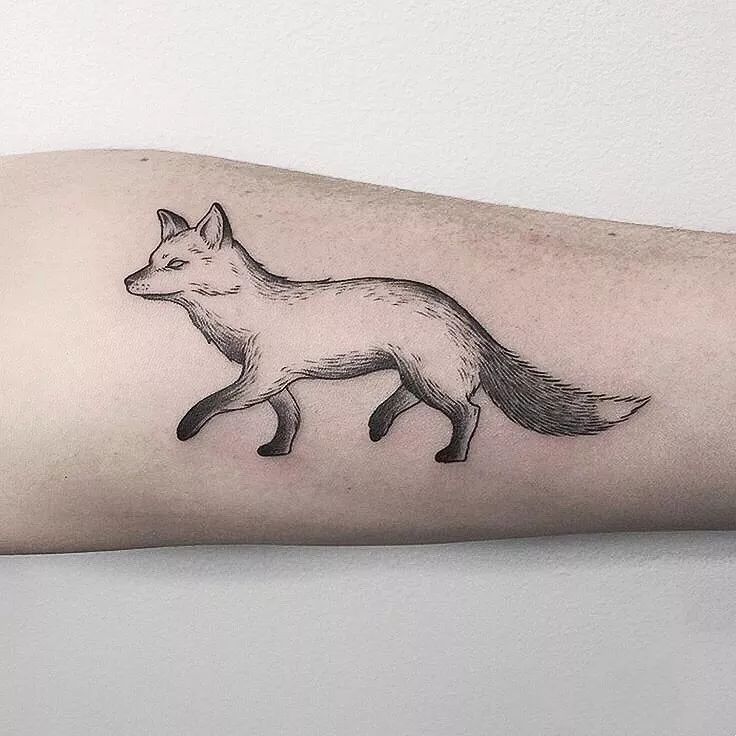 狐狸纹身如果你驯服了我我的生命就会充满阳光