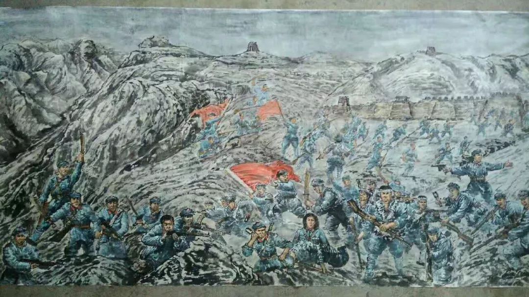 画在武威西路军魂景亚中油画作品
