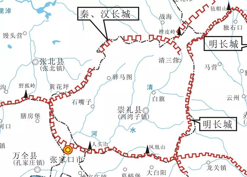 全国长城路线全图图片