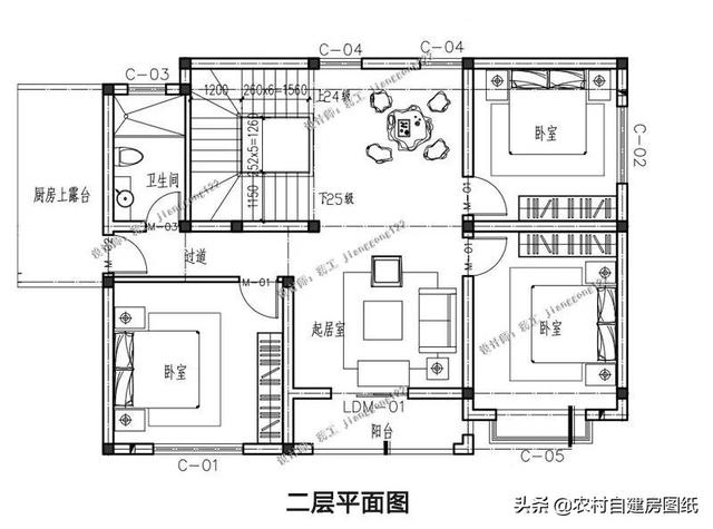 宽9米深12米自建房图纸图片