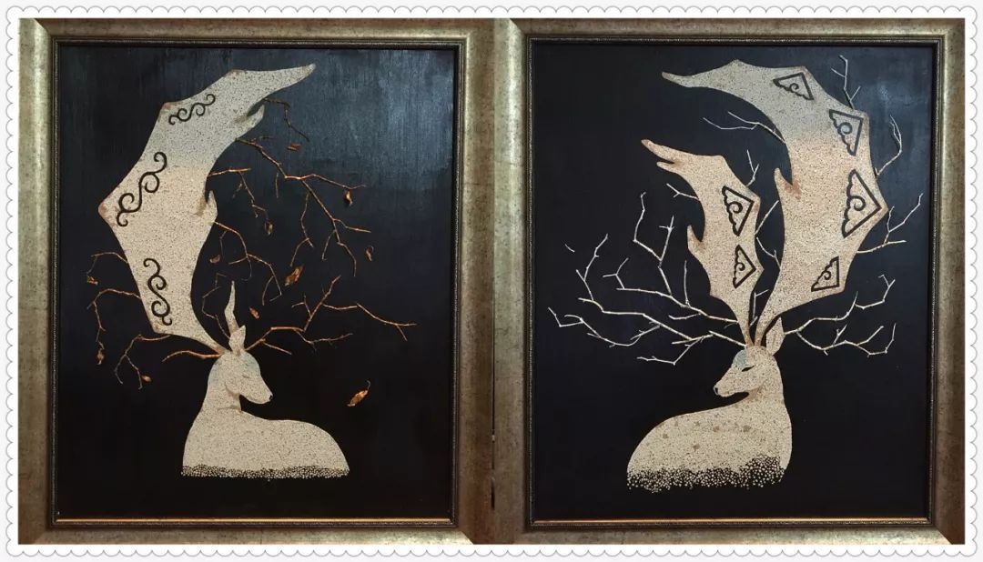 手工艺术分享《蛋壳装饰绘画—鹿—第十四届大赛获奖作品展播