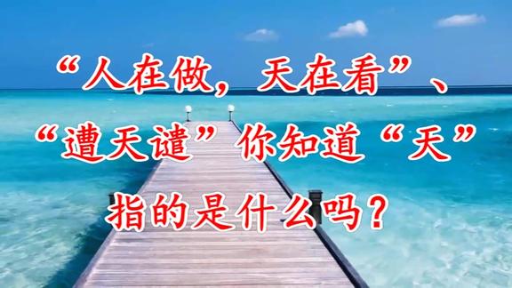 人在做天在看遭天谴你知道天指的是什么吗