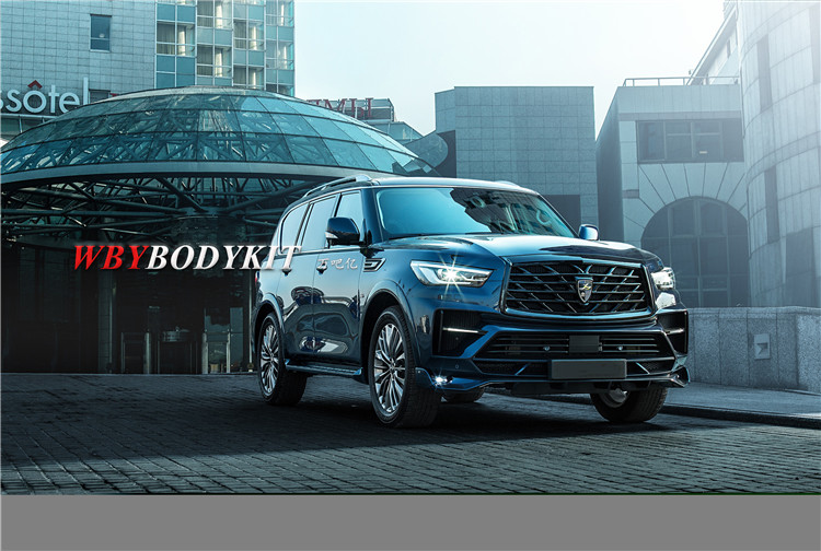 英菲尼迪qx80改装大包围前后杠中网lartedesign俄罗斯大包围排气