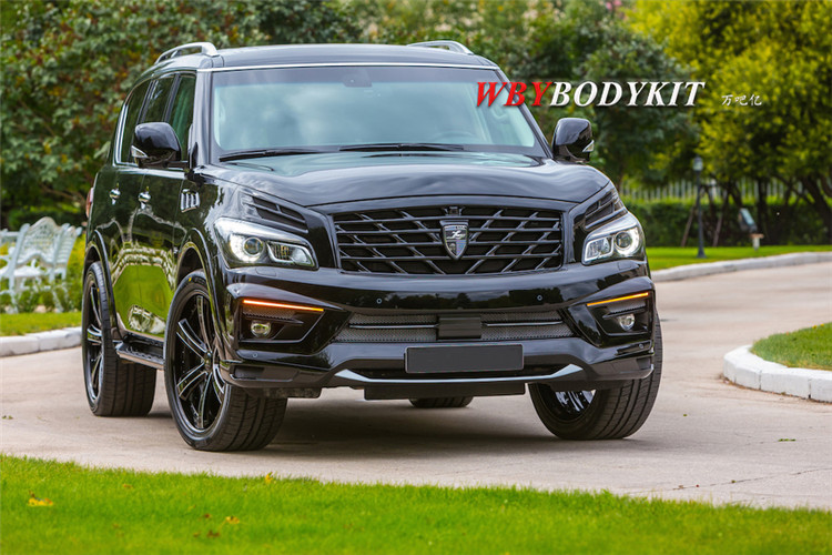 英菲尼迪qx80改装lartedesign大小包围俄罗斯排气前唇后唇中网