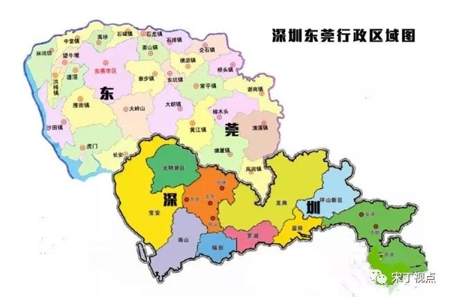 东莞深圳地图交接图片