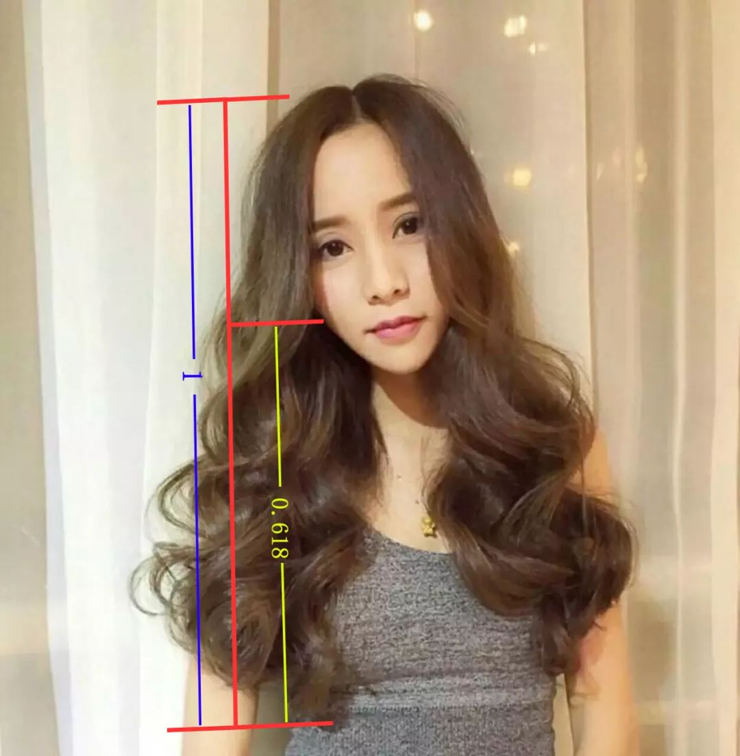 比例关系(图)c 整体发长与身体比例(图)b 整体发长与头部的长度(图)a