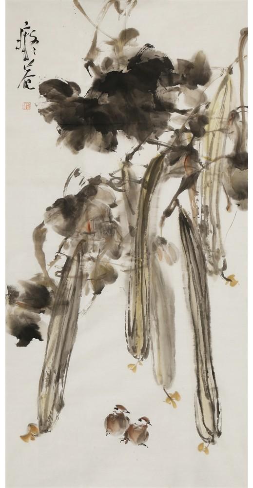 崔兆礼花鸟画纵横随意有无间似影如形如梦远