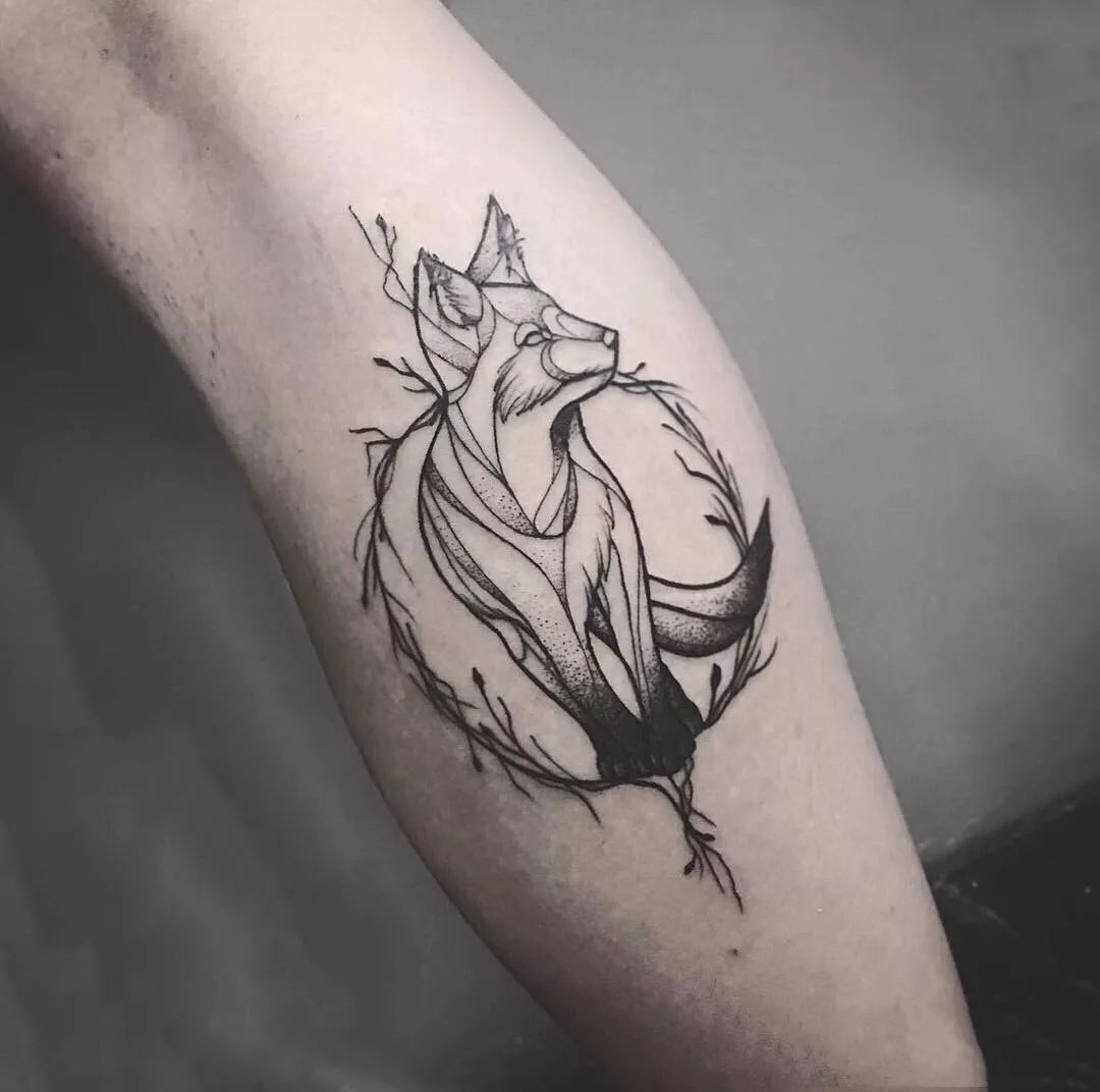 狐狸纹身如果你驯服了我我的生命就会充满阳光