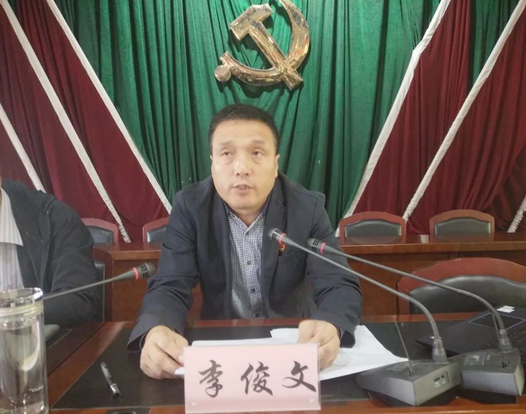 下村镇党委书记李俊文上专题党课