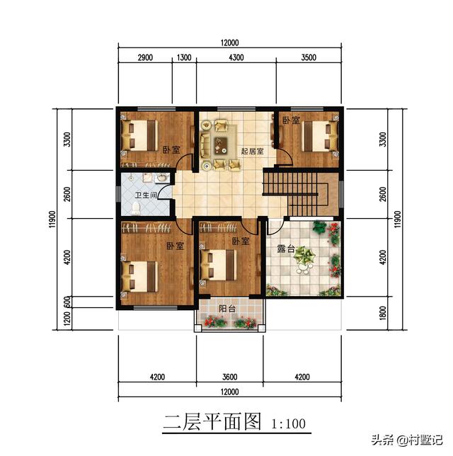 建房说图纸:3款带堂屋的别墅,看完收藏了!_设计图
