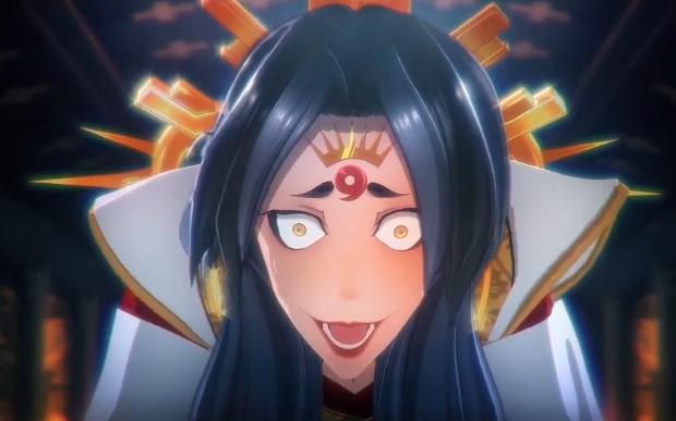 病娇化的卑弥呼这些表情还算不上最崩坏的,在泷夜叉姬前去质问卑弥呼