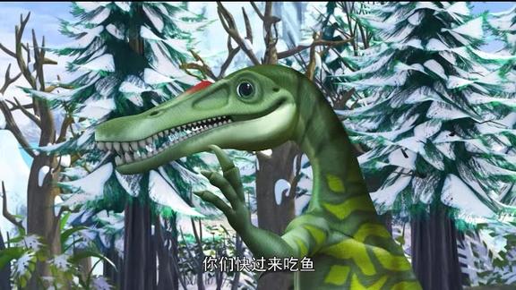 帮帮龙重爪龙捕鱼好厉害啊帮帮龙蹭到免费的鱼餐