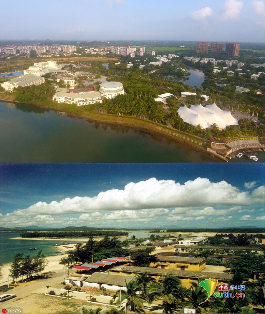 图话70年:对比图看海南琼海城镇的今与昔