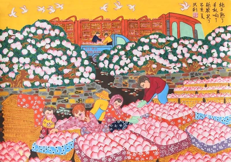 作品欣赏二▎画说丰收潍坊市首届农民画展