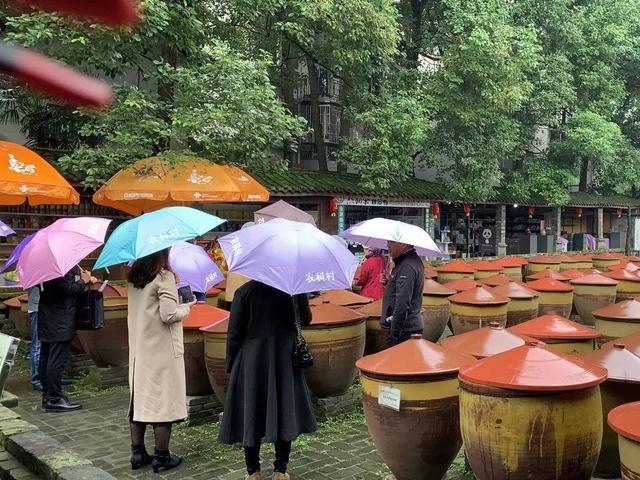 在川菜博物館,考察團參觀了價值不菲的泡菜壇,全國最大的灶王祠,世界