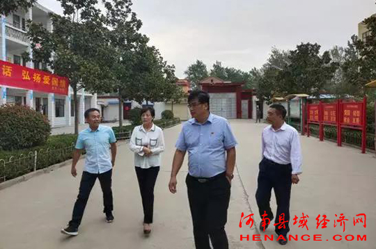 夏邑县副县长教体局局长聂丽一行到曹集乡太平镇检查学校安全工作