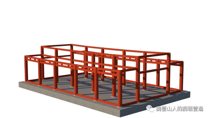 柱网斗拱梁架布椽望板甃瓦砌墙正立面侧立面正立面平行透视方案变更