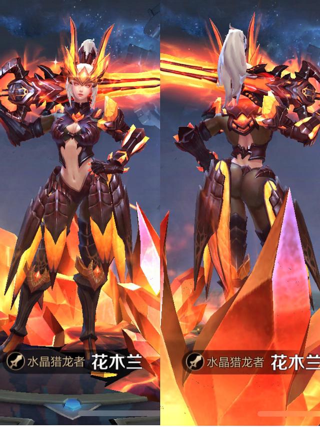 王者荣耀木兰猎龙者皮肤优化炽热元素使原画一览