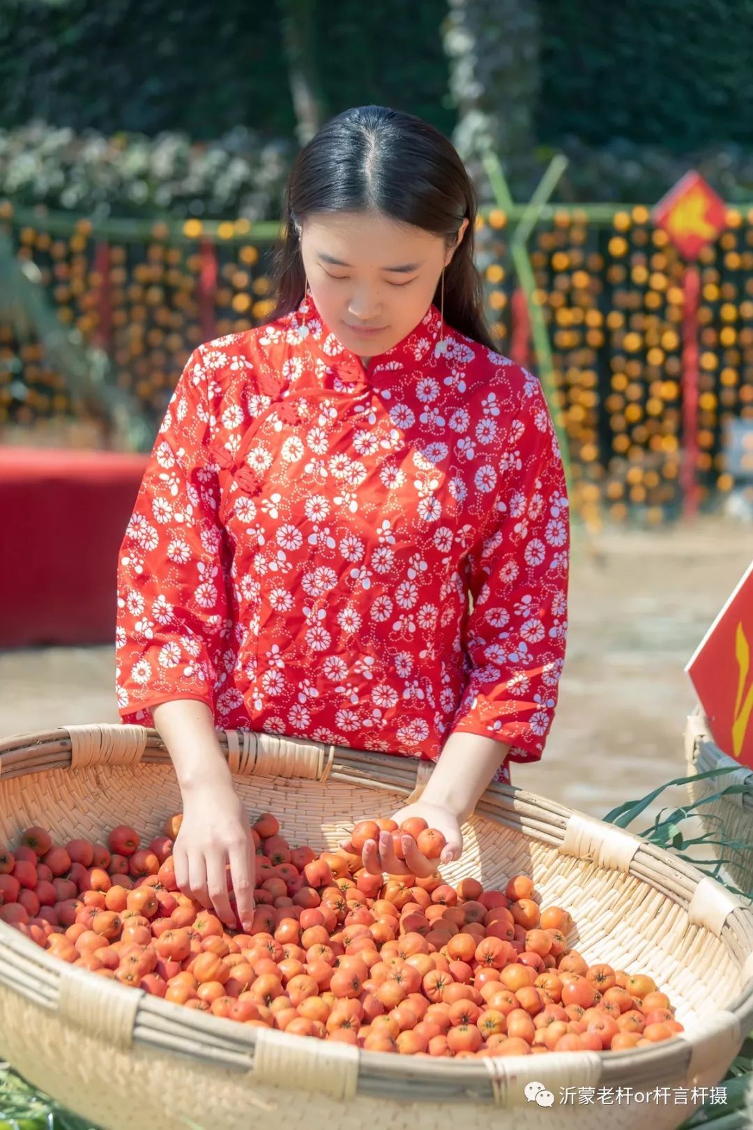 女孩山里红的最炫蒙山丰收节另类走秀火爆全场大山深处有美女呀女孩