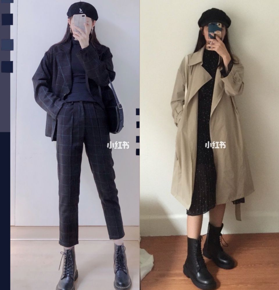 马丁靴穿错腿超粗马丁靴穿搭技巧让你肉腿也能变腿精