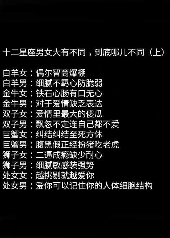 星座:把爱说出口就是真的爱的星座,恋爱中十二星座男女不同之