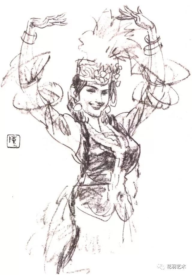 速写大师陈玉先笔下绚烂的舞蹈速写