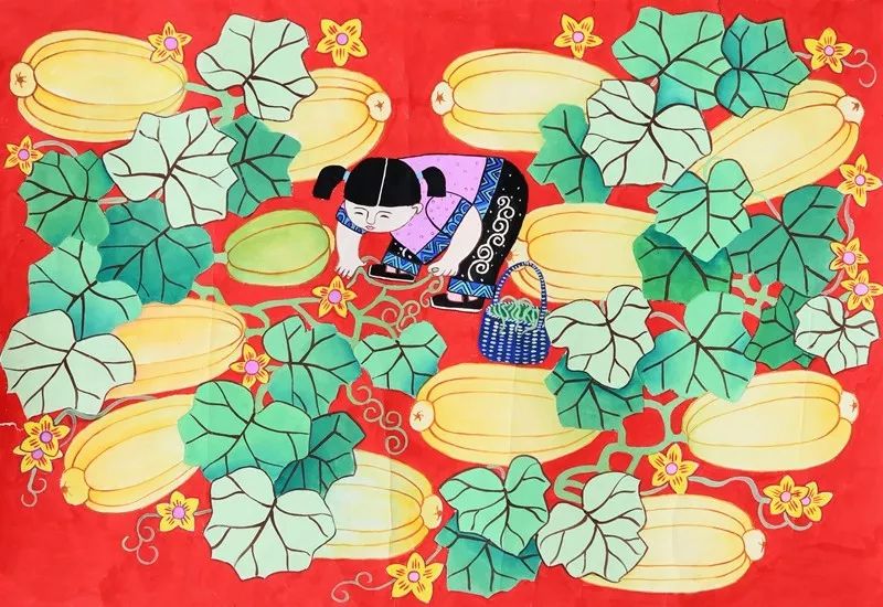 作品欣赏二 ▎"画说丰收—潍坊市首届农民画展"