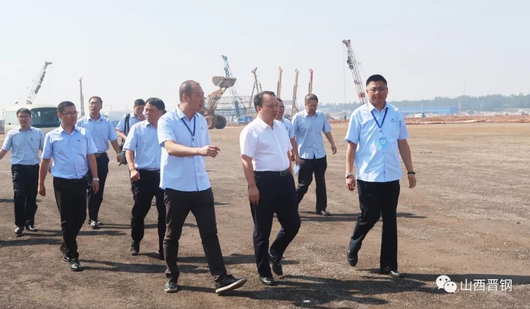 中国二十二冶集团总经理袁斯浪一行到晋钢开展合作洽谈
