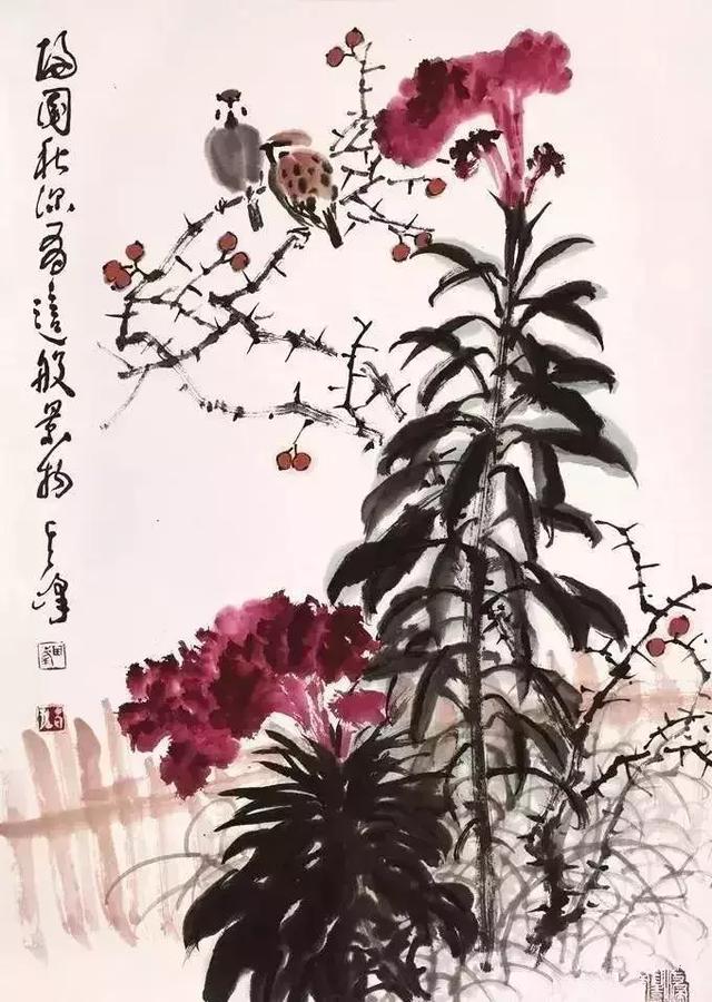 书画名家孙其峰花鸟画中的秋天