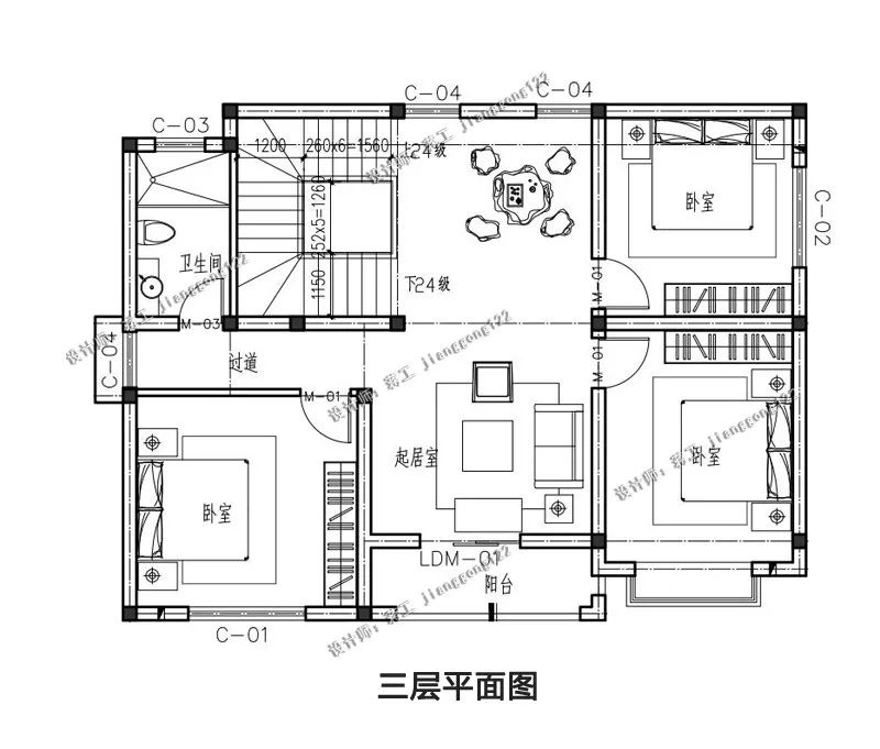 12x9米三层简洁农村别墅,2款方案各有特色,装修加家具50万入住