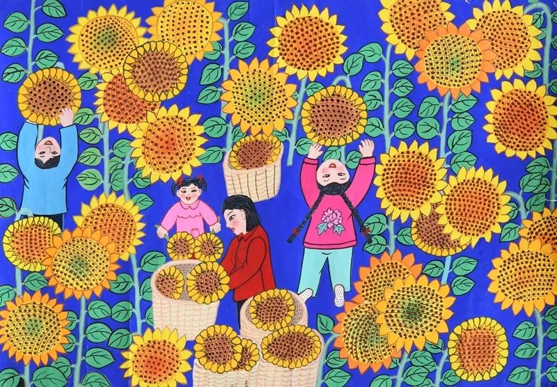 作品欣赏二 ▎"画说丰收—潍坊市首届农民画展"